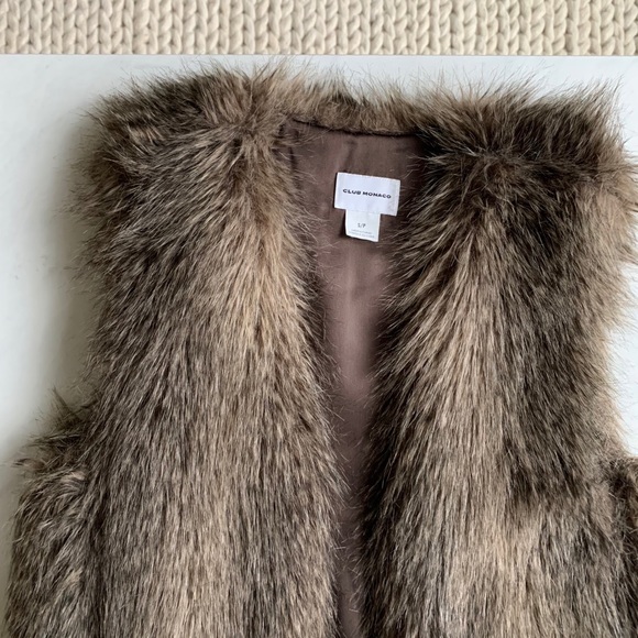 Club Monaco Faux Fur Vest - Picture 4 of 11